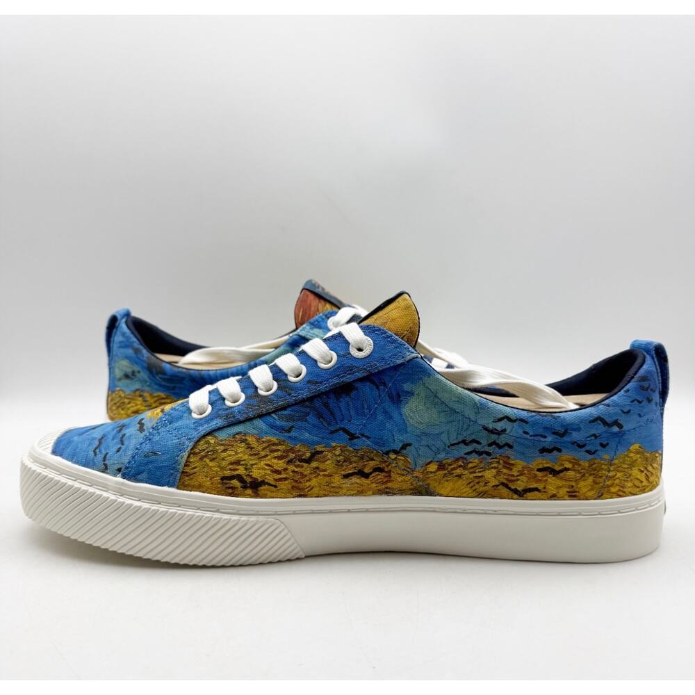 Cariuma X Van Gogh Womens VGM OCA Low Sneaker US 9 Blue Wheatfield Canvas NIB - Picture 7 of 14